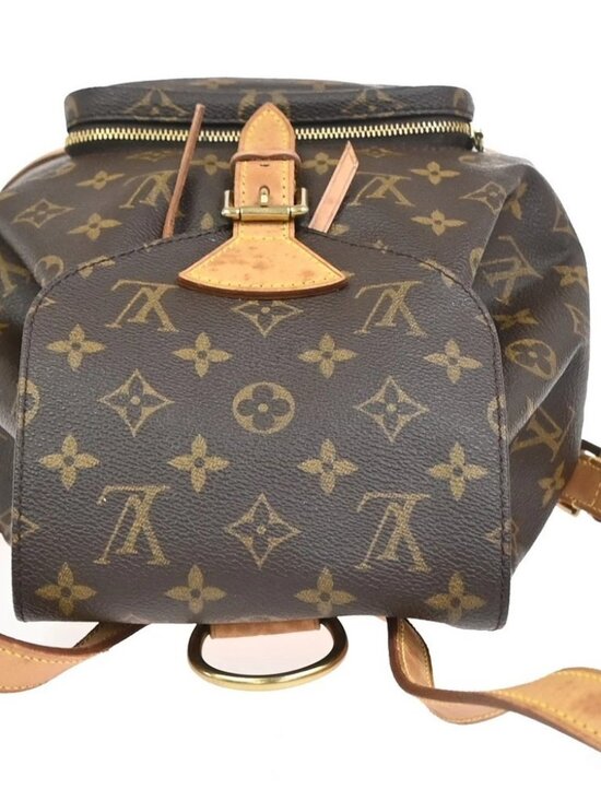 LOUIS VUITTON Montsouris MM Backpack Bag Monogram Leather Brown M51136 77AA208 main image 3